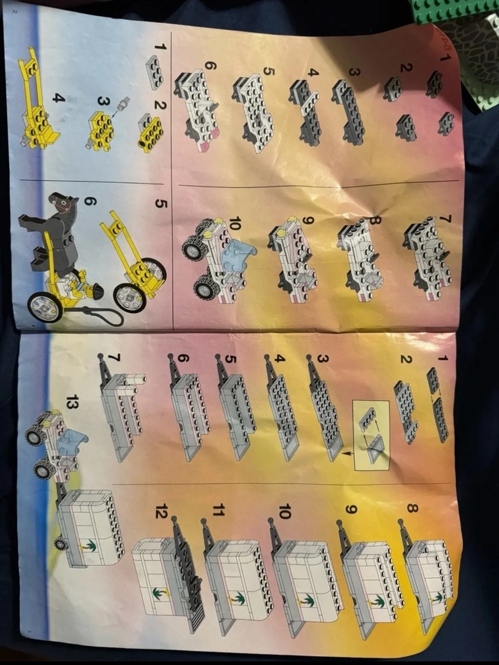 LEGO System Horse Stable Booklet - White & Black
